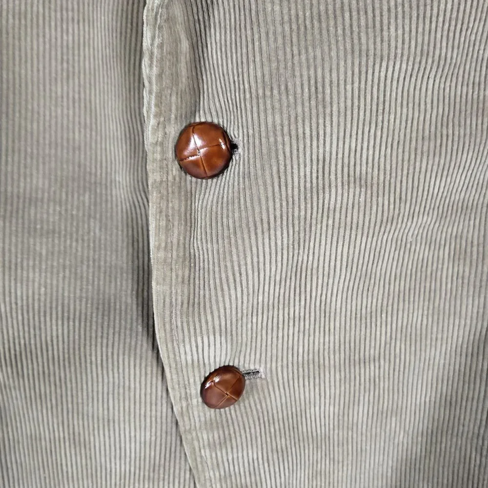 Vintage Jordache Mens‎ 46R Corduroy Sport Coat Blazer Brown Jacket